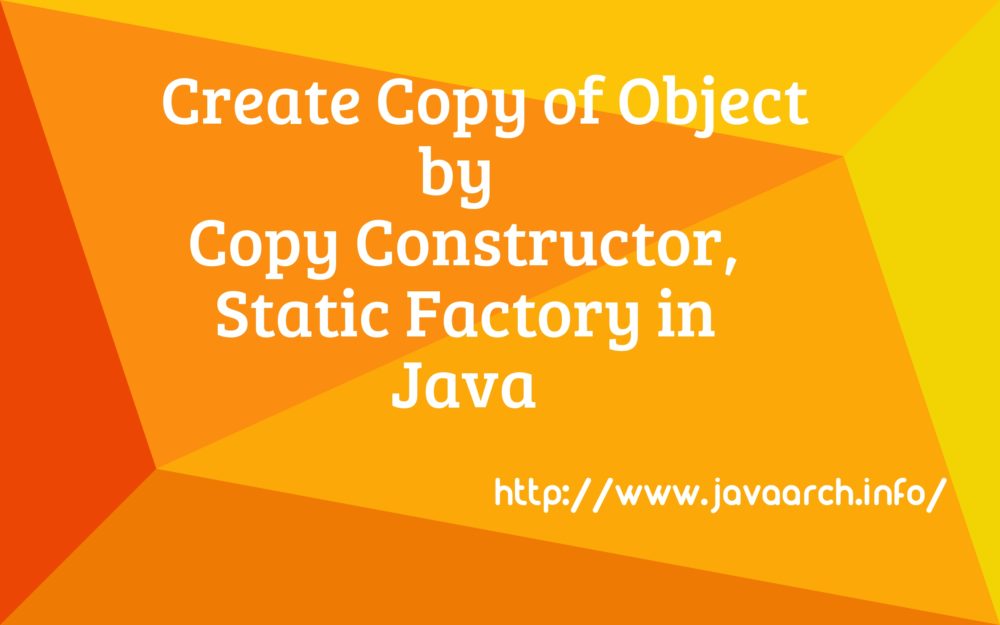 Static factory to copy of object